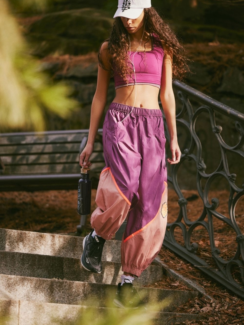 NWT FP Movement by Free People Free Throw Pants Deep Mulberry Mauve Combo